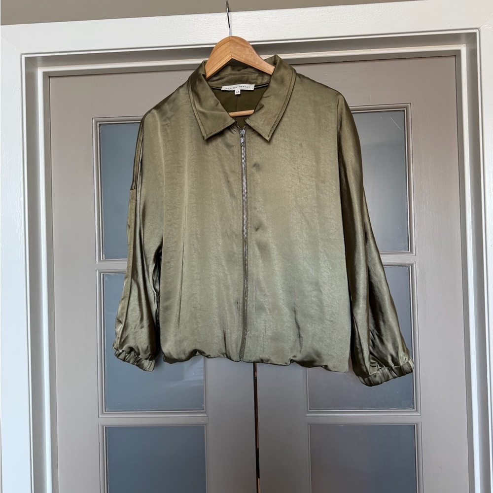 Melissa Nepton Khaki Satin Jacket